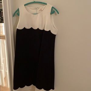 Julie brown scalloped sleeveless dress